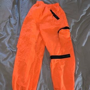 Orange cargo pants